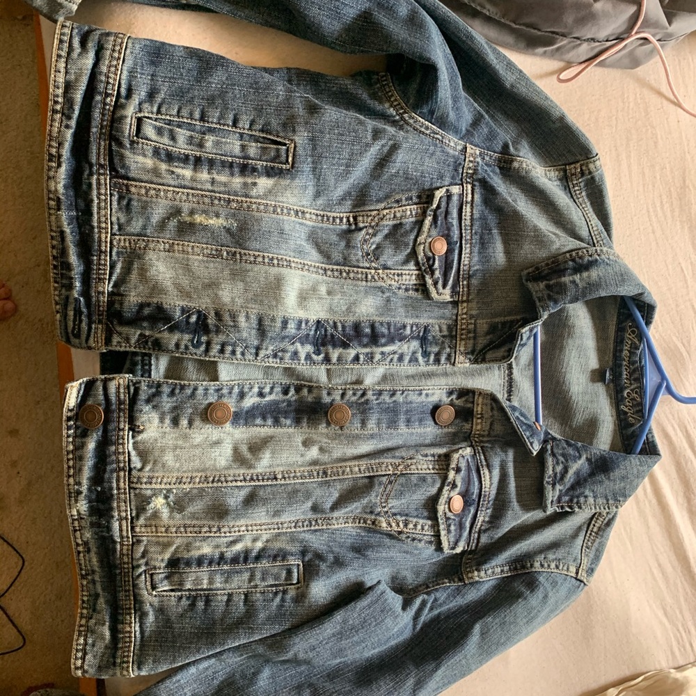 American eagle button up jean jacket